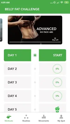 Belly Fat Challenge android App screenshot 9